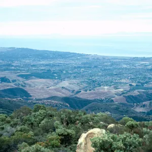 view of Santa Barbara, from West Camino Cielo