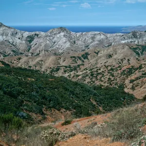 Sierra Blanca, Santa Rosa Island from South Ridge Road, Santa Cruz Island