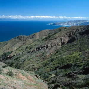 China Harbor from near Peak 1848 East, Santa Cruz Island