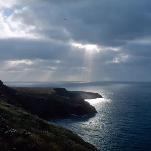 Santa Barbara Island, Sunbeams over Webster Point