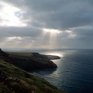 Santa Barbara Island, Sunbeams over Webster Point