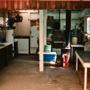 kitchen, Archery Camp, Prisoners Harbor, Santa Cruz Island