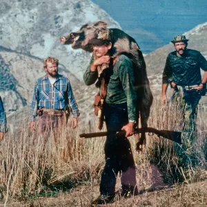 boar hunters, photo at Smugglers Ranch, Santa Cruz Island