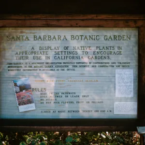 entrance sign, SBBG