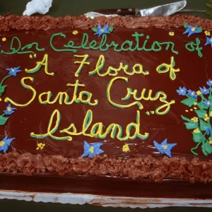 Flora of Santa Cruz Island book release cake